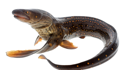 Eel isolated on transparent background, PNG