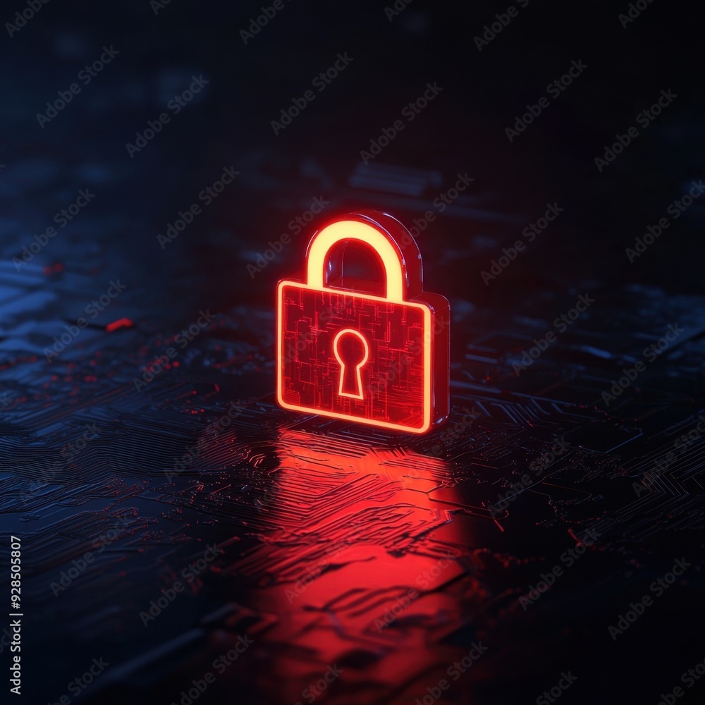 Poster futuristic ai cybersecurity concept with advanced algorithms and digital defense, 3d illustration