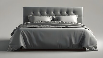 bed with pillows on white White Elegance Pillowed Bed Classic White Bed Display