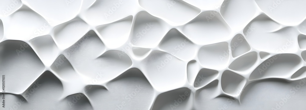 Poster 37. abstract 3d wall art showcasing a network of interconnected shapes and smooth gradients on a pri