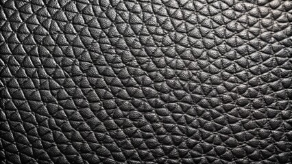 Pattern of black leather background macro close up view