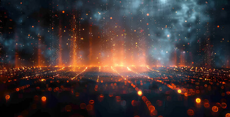 Highspeed light particles tunnel warp effect
