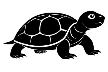 Turtle black silhouette vector