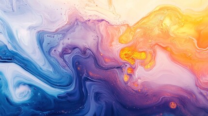 Abstract Swirls of Vibrant Colors