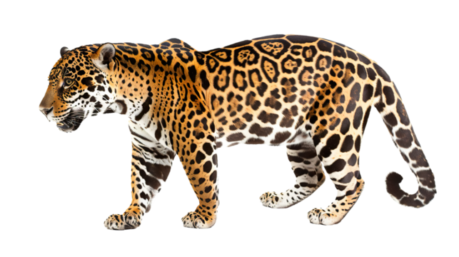 Jaguar isolated on transparent background, PNG