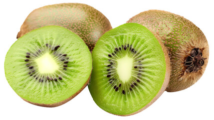 Fototapeta premium Kiwi isolated on transparent background, PNG