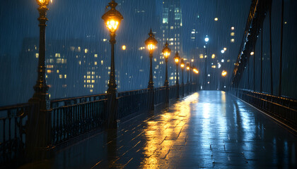 Fototapeta premium rainy day scene wallpaper