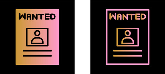 Wanted Poster Vector Icon