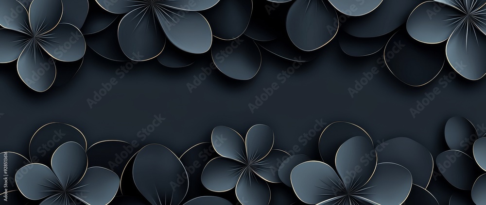 Poster featuring a geometric background and a flower icon with a japanese pattern, this modern japanese tem
