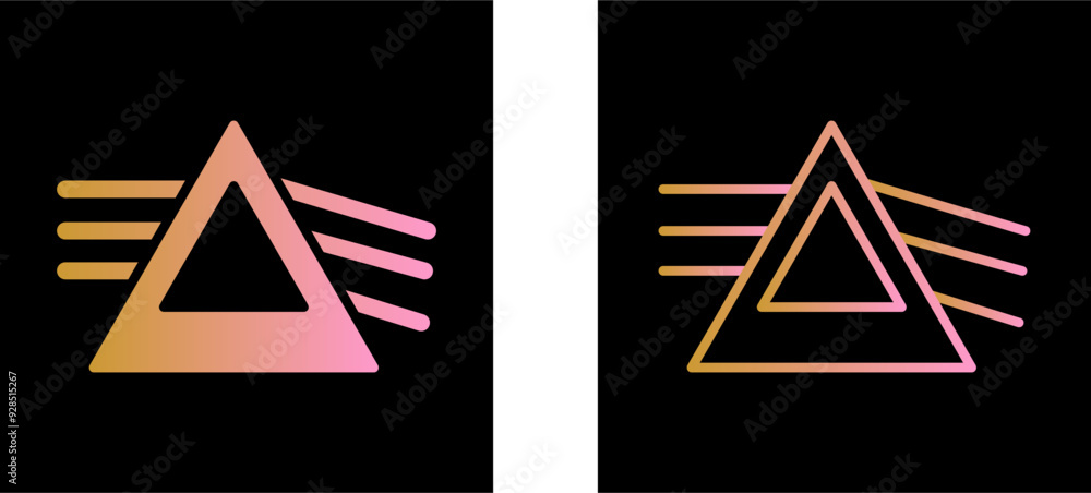 Poster Refraction Vector Icon