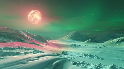 Abstract blue waves crashing on a cold, wet beach under a summer sun