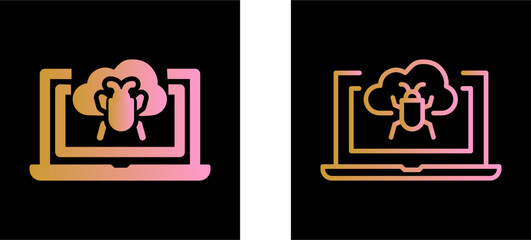 Bug Cloud Vector Icon