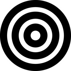 Target symbol. Silhouette style. Accuracy symbol.