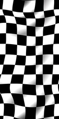 Obraz premium black and white checkered background