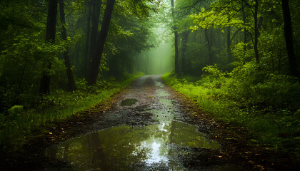 Obraz premium rainy day scene wallpaper