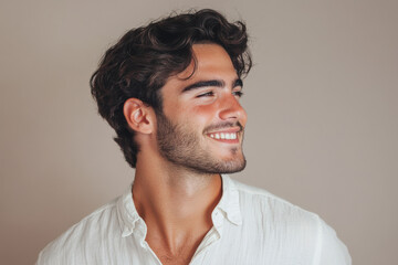 A close up of a man's face