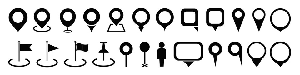 Map pin icon. Location pin on map. GPS point. Vector