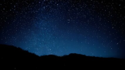 Night sky with stars sparkling on black background