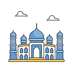 Iconic picture of taj mahal