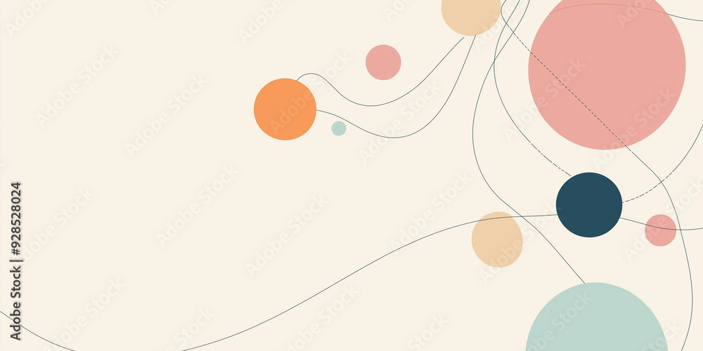 Aufkleber abstract shapes and lines create a vibrant design copy space network