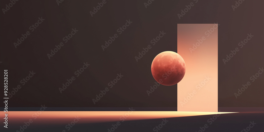 Poster partial lunar eclipse copy space