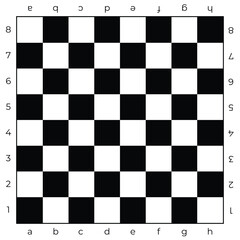 Modern black chess board with letters and numbers background design vector illustration.