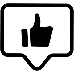 Thumbs Up, Like Speech Notification Icon