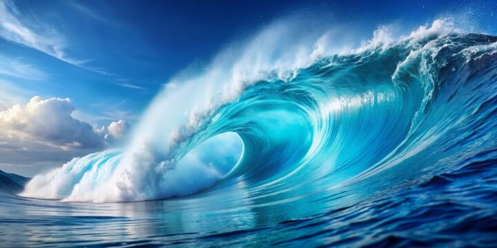Seamless blue water ocean wave background for surfing enthusiasts