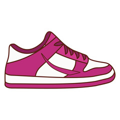 Hand drawn sneaker shoes vector