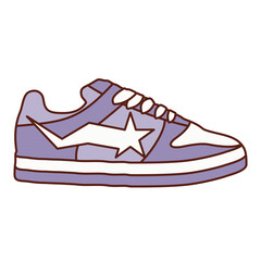 Hand drawn sneaker shoes vector