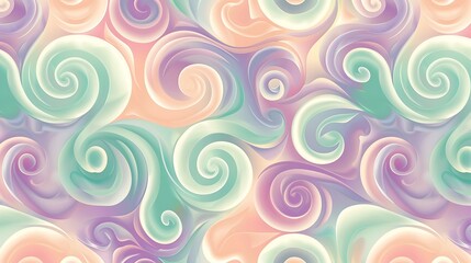 Abstract Watercolor Background with orange, cyan, pink and Peach Tones
