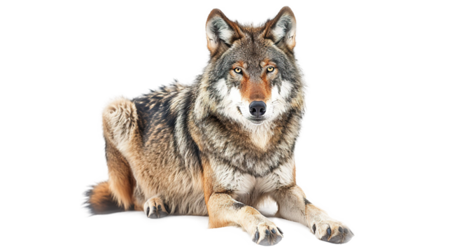 Wolf isolated on transparent background, PNG