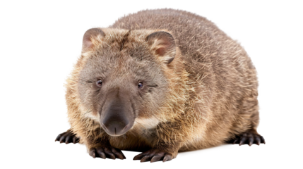 Wombat isolated on transparent background, PNG