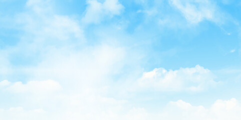 Realistic blue sky background. White cloud on blue sky