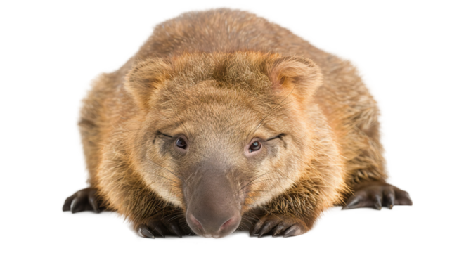 Wombat isolated on transparent background, PNG