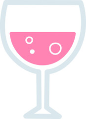 Cocktail symbol. Flat style. Alcohol drink.