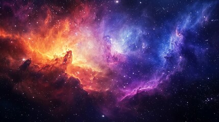 Fototapeta premium vibrant nebula galaxy