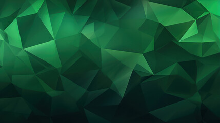 Fototapeta premium Geometric pattern. Gem-like, crystal structure, mosaic and modern look. Abstract green background with triangles.