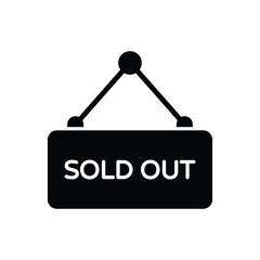 Soldout vector icon