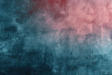 A vibrant mural on a wall featuring a red and blue design
