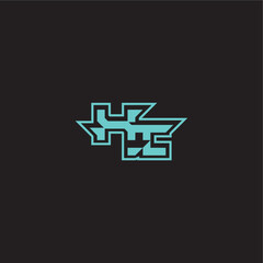 XI letter sporty and bold concept blue esport dynamic gaming monogram logo