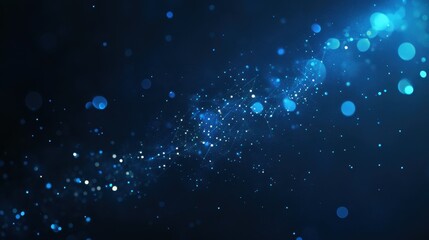 A mesmerizing abstract representation of cosmic elements with blue tones and sparkling effects.