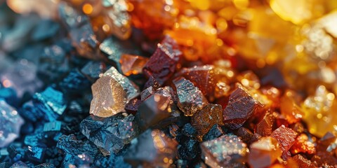 Microscopic view of thin section of gravel