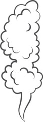 Toxic cloud vapor comic effect. Smoke icon