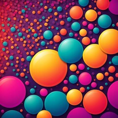 A vibrant and colorful abstract background featuring glowing circles and bokeh effects, perfect for festive celebrations and design projects
