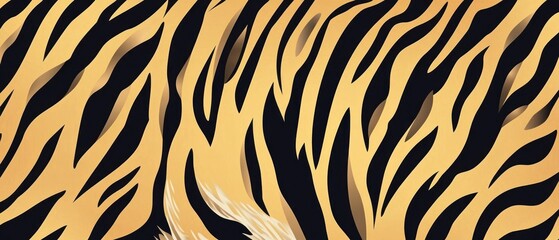 Fototapeta premium Close-up of a Tiger's Black and Orange Fur