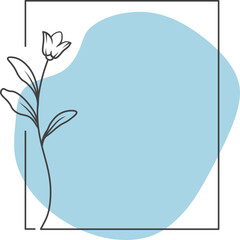 Organic frame. Flat style. Nature decoration.