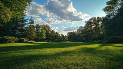 Obraz premium Peaceful Green Meadow Landscape