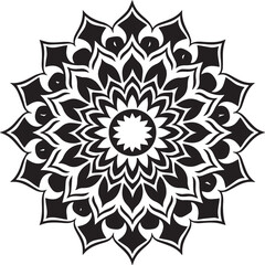 mandala design vector art illustration silhouette 