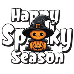 Happy Spooky Season, Halloween Tshirt Designs, Minimal New Graphic Tshirt Designs, 